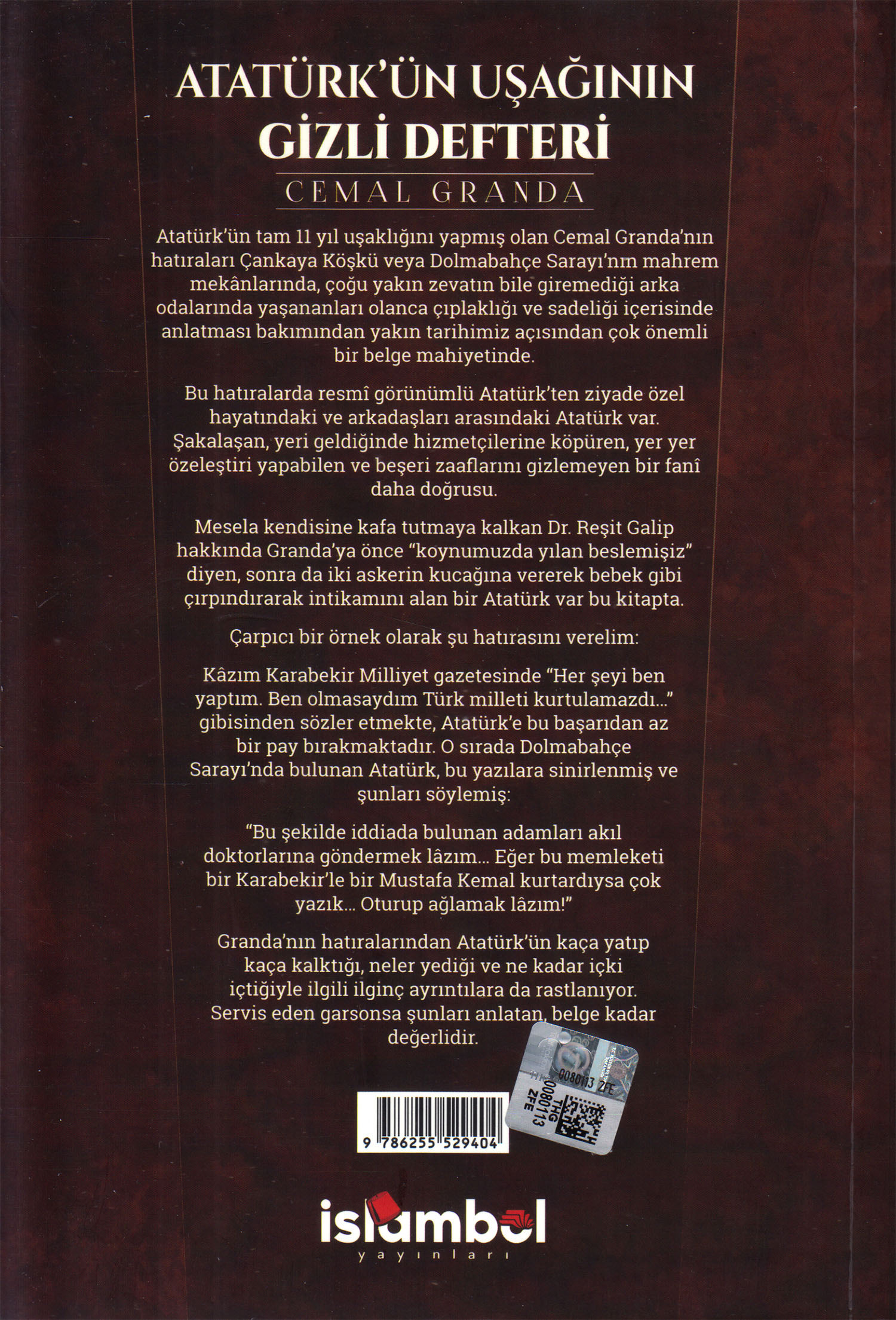 Atatürk'ün Uşağının Gizli Defteri - Altındağ Yayınevi